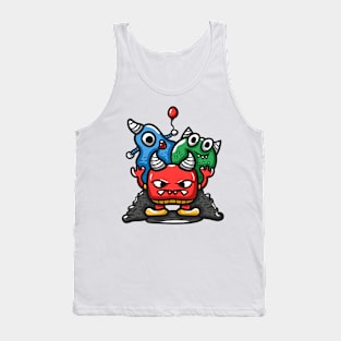 Angry Monster Character Tank Top